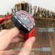 Swiss Replica Richard Mille RM 055 Bubba Watson Forged Carbon Watch With Red Rubber 42mm (3)_th.jpg